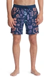 Billabong Sundays Layback Swim Trunks In Dark Navy