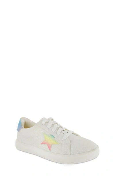 Mia Kids' Lysa Glitter Star Sneaker In White