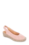 Patricia Green Valencia Slingback Wedge Espadrille In Blush Pink