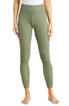 Lunya Rib Cozy Organic Cotton Blend Leggings In Humble Green