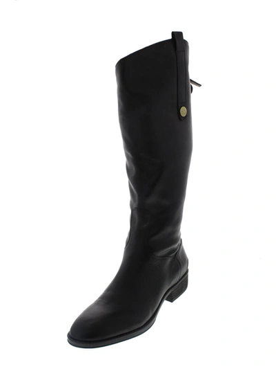 Sam Edelman Penny2 Womens Wide Calf Leather Riding Boots In Black