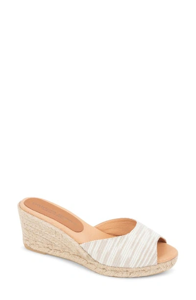 Patricia Green Verona Slip On Espadrille Sandal In Metallic Pearl