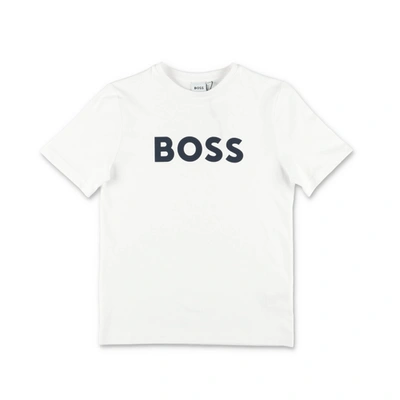Hugo Boss Baby Boys White Cotton Jersey T-shirt