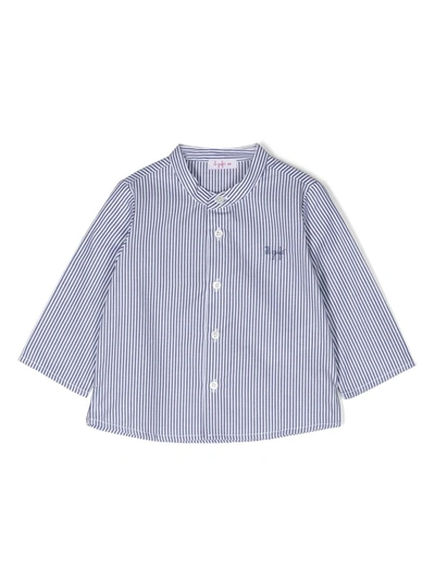 Il Gufo Babies' Boys Blue Striped Cotton Shirt
