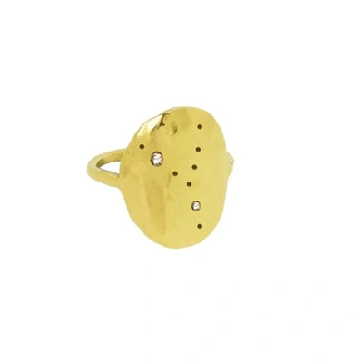 Yvonne Henderson Jewellery Taurus Constellation Ring With White Sapphires Gold
