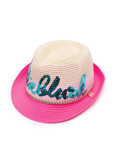 Billieblush Kids' Sequins Sun Hat In Pink