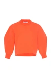 Tibi Tech Poly Sweater In Orange