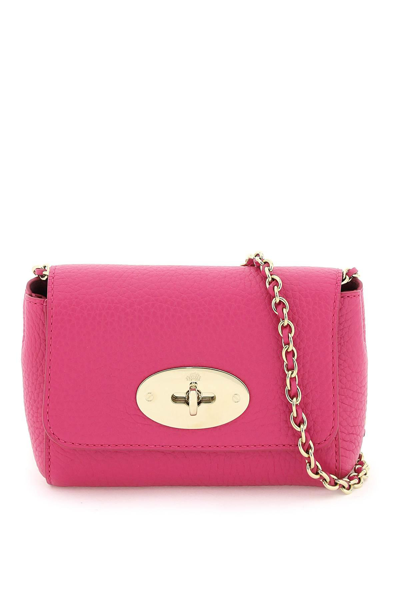 Mulberry Lily Mini Grained-leather Shoulder Bag In Pink