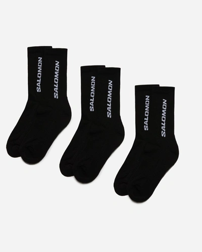Salomon Everyday Crew 3-pack Socks In Black
