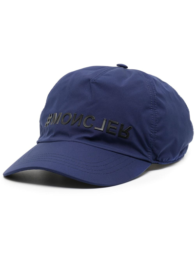 Moncler Hashtag Logo Baseball Cap In Blue