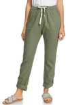 Roxy On The Seashore Linen Blend Pants In Sea Spray