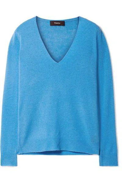 Theory Adrianna Cashmere Sweater In Azure