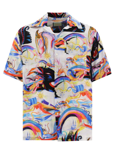 Aries Panthera Hawaiian Shirt In Multicolour