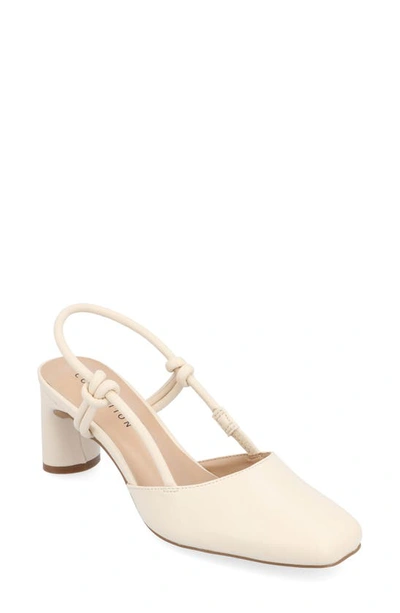 Journee Collection Margeene Slingback Pump In Off White