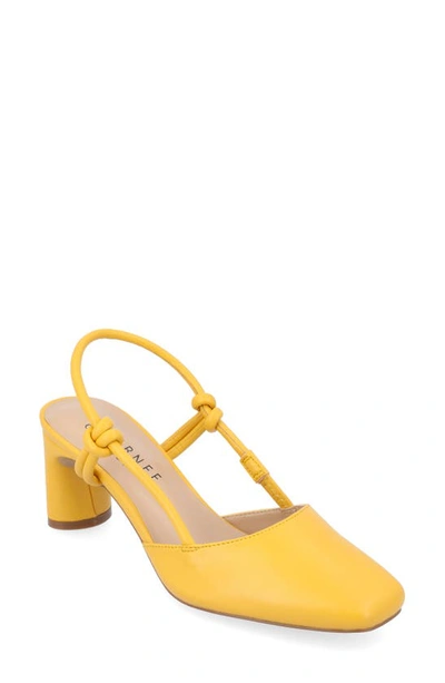 Journee Collection Margeene Slingback Pump In Yellow