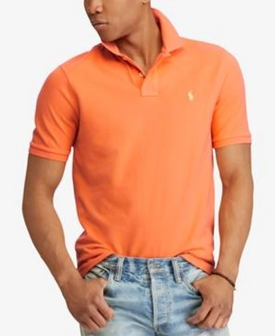 Polo Ralph Lauren Classic Fit Stretch Mesh Polo Shirt In Resort Orange