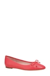 Kate Spade Veronica Bow Perforated Ballerina Flats In Pink Peppe