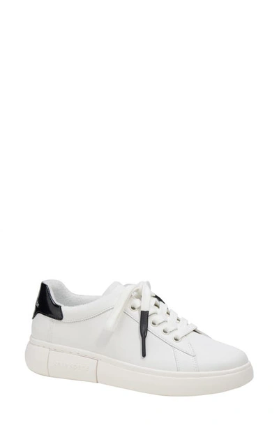 Kate Spade Lift Low-top Leather Sneakers In Black