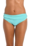 La Blanca Deluxe Island Goddess Reversible Hipster Swim Bikini Bottom In Ice Blue