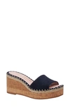Kate Spade Cosette Suede Wedge Espadrille Sandals In Captain Navy