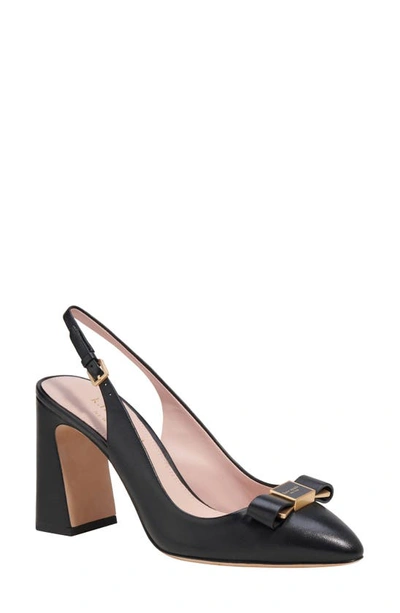 Kate Spade Bowdie Slingback Bow Pumps In Black