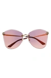 Cartier Panther Metal Butterfly Sunglasses In 003 Smooth Golden