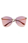Cartier Panther Metal Butterfly Sunglasses In Purple Gradient