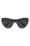 Alexander Mcqueen Metal Cat-eye Sunglasses In Black