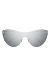 Alexander Mcqueen Metal Cat-eye Sunglasses In Silver