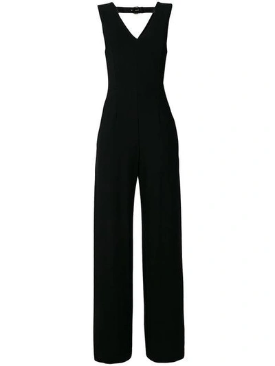 Alberta Ferretti V-neck Wide Leg Jumpsuit - Black