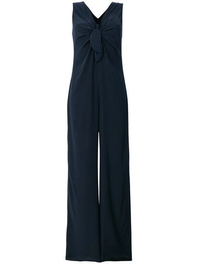 Aspesi Knot Detail Jumpsuit - Blue