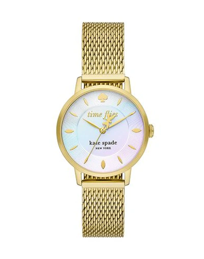 Kate Spade Metro Gold-tone Stainless Steel Mesh Watch In Multi/gold