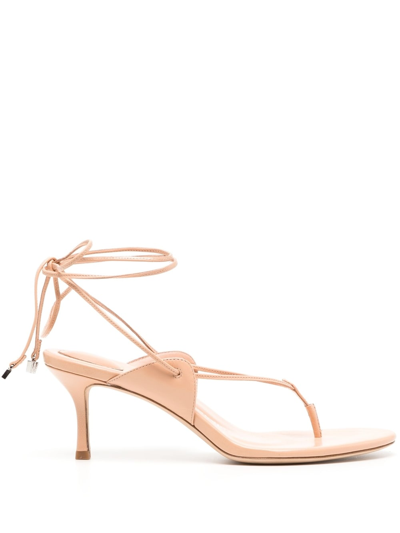 Alexander Wang Women's Lucienne 65 Ankle Tie High Heel Sandals In Peachy Nude