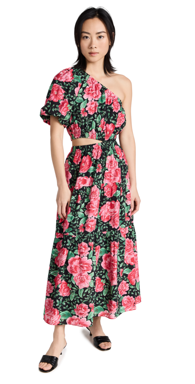 strapless open back dress Mini Florentina Dress in Alluring Floral – Ivy City Co