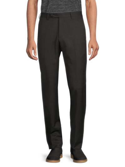 Zanella Men's Parker Wool-cashmere Stretch Dress Pants In Dark Grey