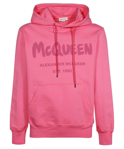 Alexander Mcqueen Pink Cotton Sweatshirt In Sugar Pink