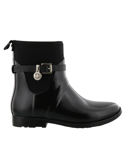 Michael Kors Charm Rain Boot In Black