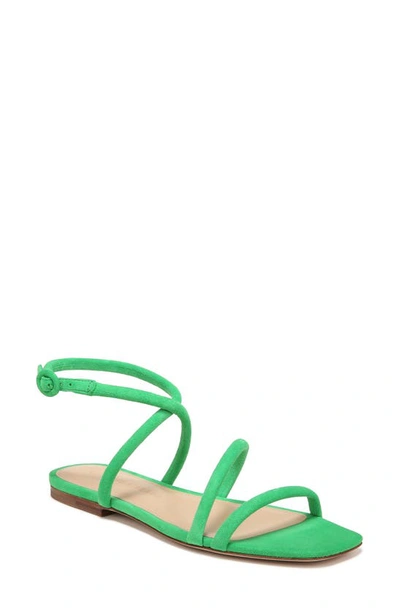 Veronica Beard Maci Sandal In Jungle Green Leat