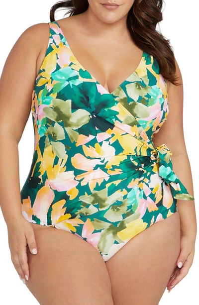 Artesands Hayes One-piece Swimsuit In Green