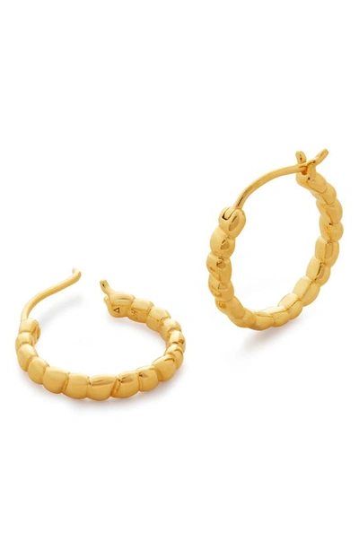 Monica Vinader Nura Small Teardrop Huggie Hoop Earrings In 18ct Gold Vermeil On Sterling