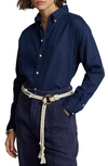 Polo Ralph Lauren Indigo Linen Button-down Shirt In Newport Navy
