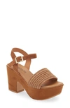 Cordani Liona Raffia Platform Sandal In Sint Cuoio