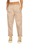 Volcom Frochickie Crop Trousers In Taupe