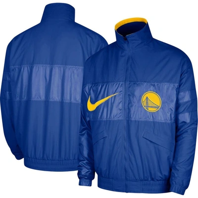 Nike Golden State Warriors Courtside  Men's Nba Lightweight Jacket In Blue