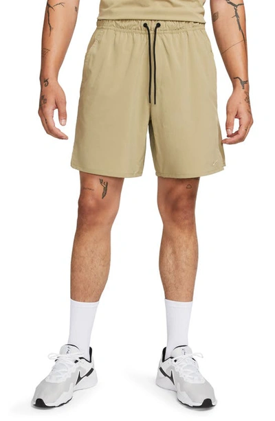 Nike Men's Unlimited Dri-fit 7" Unlined Versatile Shorts In Brown
