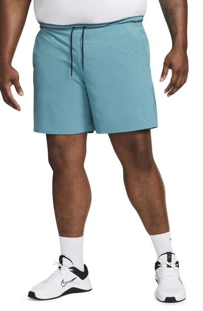 Nike Men's Unlimited Dri-fit 7" Unlined Versatile Shorts In Mineral Teal/black/mineral Teal