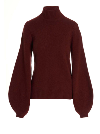 Chloé Balloon Sleeves Sweater In Red
