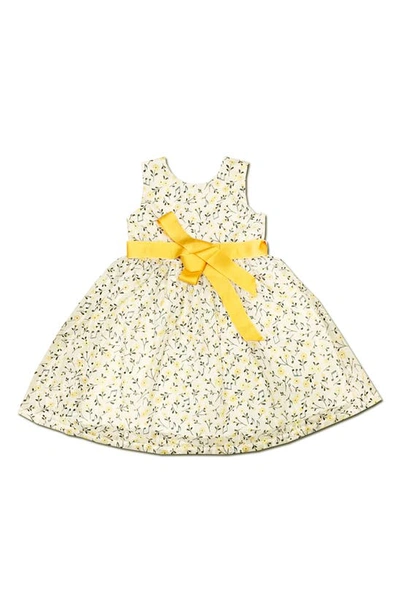 Joe-ella Kids' June Tie Waist Dress In Yellow