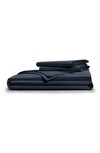 Pg Goods Pillow Guy Soft & Smooth Tencel Duvet Cover 3-piece Set In Dark Navy