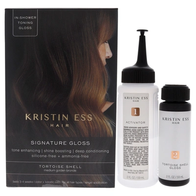 Kristin Ess Signature Hair Gloss - Tortoise Shell - Medium Golden Bronde For Unisex 1 Application Ha In Silver